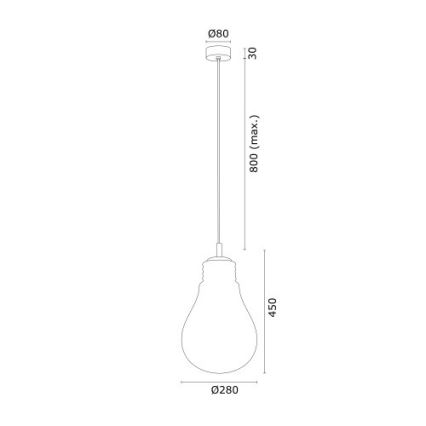 Argon 4879 - Pakabinamas sietynas JESSE 1xE27/15W/230V auksinis/baltas