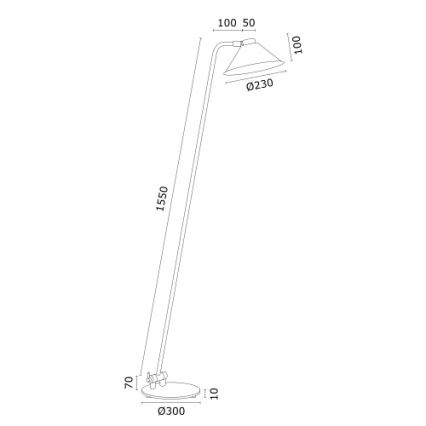 Argon 4997 - Toršeras GABIAN 1xE27/15W/230V balta