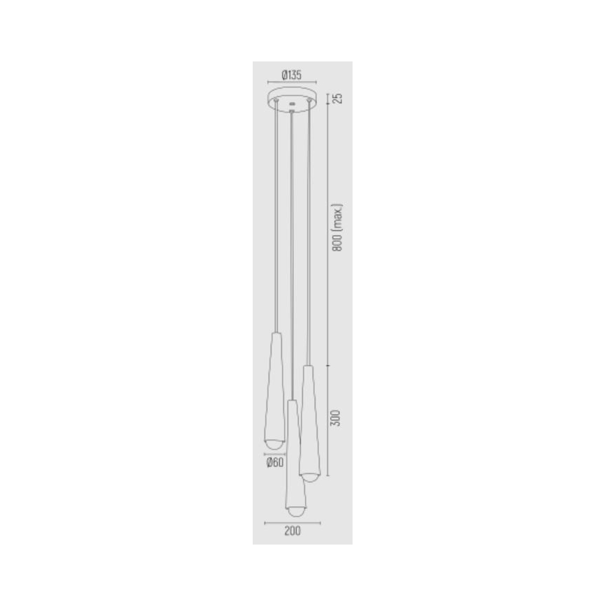 Argon 6103 - Pakabinamas sietynas HOLLYWOOD 3xE14/7W/230V juodas