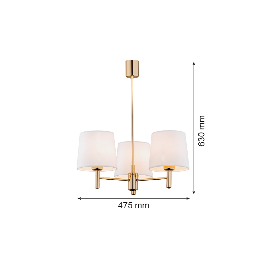 Argon 6110 - Sietynas ant stulpo PONTE 3xE27/15W/230V
