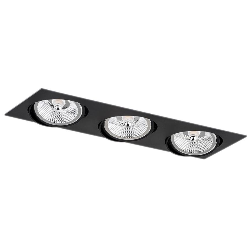 Argon 6116 - Įleidžiamas šviestuvas OLIMP 3xGU10-AR111/12W/230V juodas
