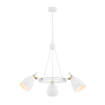 Argon 6148 - Sietynas ant stulpo CHARLOTTE 3xE27/15W/230V baltas/aukso