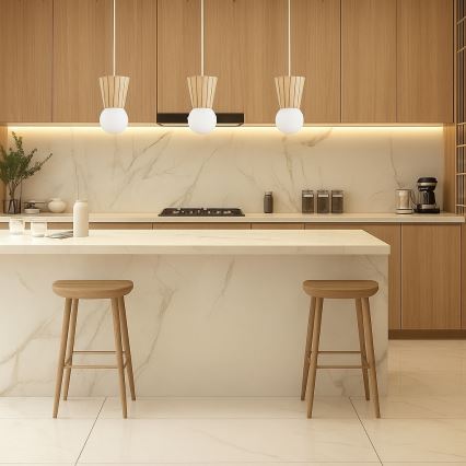 Argon 6357 - Pakabinamas vonios šviestuvas ant laido VOLANTE 3xG9/6W/230V IP44 smėlio spalvos