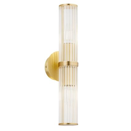 Argon 7203 - Sieninis šviestuvas HAMPTON 2xE14/7W/230V auksas