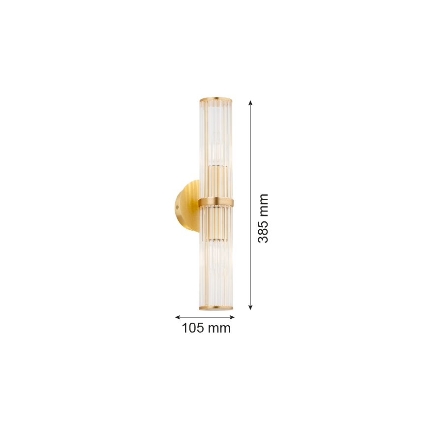 Argon 7203 - Sieninis šviestuvas HAMPTON 2xE14/7W/230V auksas
