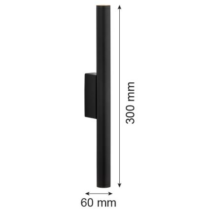 Argon 7222 - LED sieninis šviestuvas GRECO 2xLED/4,2W/230V 3000K juoda