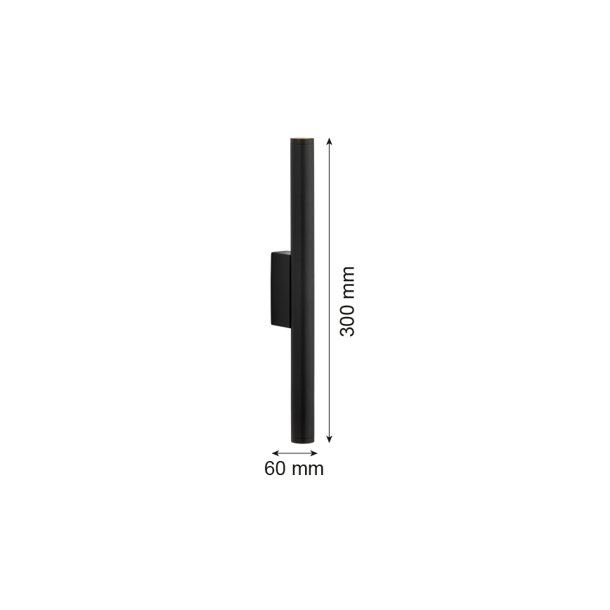 Argon 7222 - LED sieninis šviestuvas GRECO 2xLED/4,2W/230V 3000K juoda