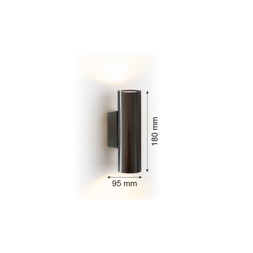 Argon 7231 - Sieninis šviestuvas MITOS PLUS 2xGU10/5W/230V juoda