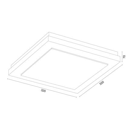Argon 7267 - Lubinis šviestuvas TABOR 2xE27/15W/230V 32x32 cm smėlio spalvos