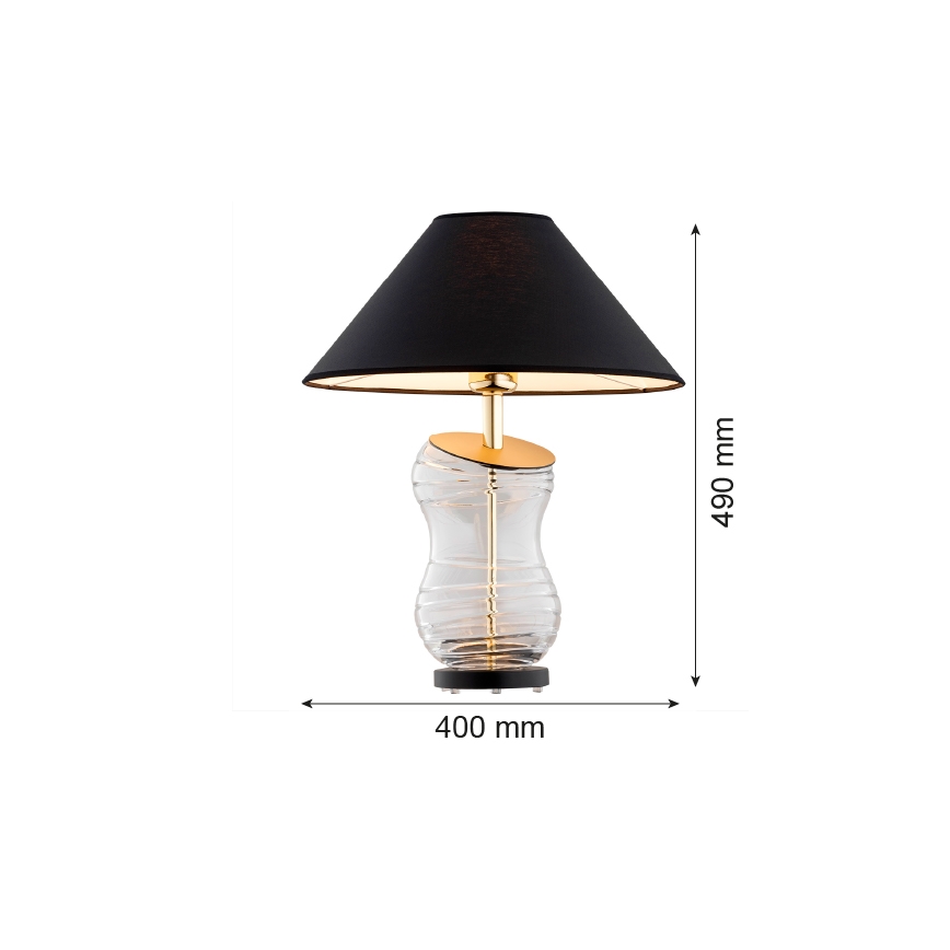 Argon 8037 - Stalinė lempa VENETO 1xE27/15W/230V juoda/žalvario