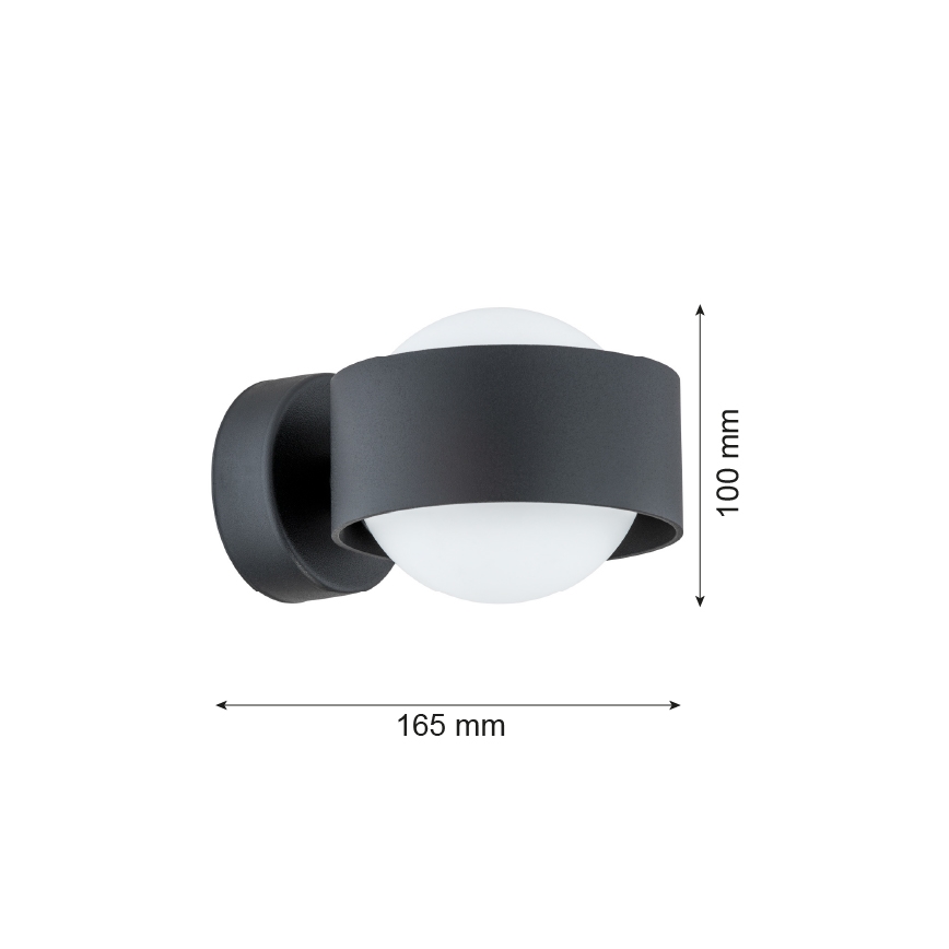 Argon 8059 - Sieninis šviestuvas MASSIMO PLUS 1xG9/6W/230V juodas