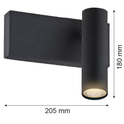 Argon 8065 - Sieninis prožektorius ETNA 1xG9/6W/230V juodas