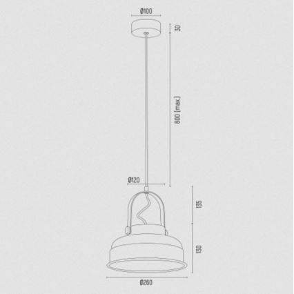 Argon 8285 - Pakabinamas sietynas DAKOTA 1xE27/15W/230V juodas