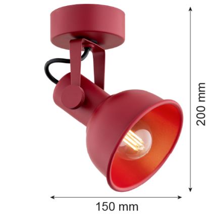 Argon 8298 - Akcentinis šviestuvas LENORA 1xE14/7W/230V raudonas