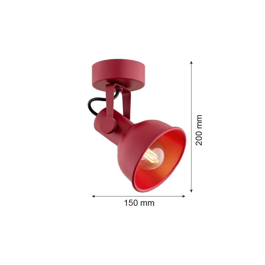 Argon 8298 - Akcentinis šviestuvas LENORA 1xE14/7W/230V raudonas