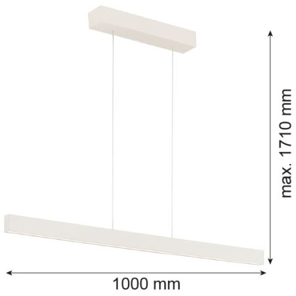 Argon 8302 - LED sietynas, kabinamas ant virvės BALANS LED/35W/230V 3000K kreminė