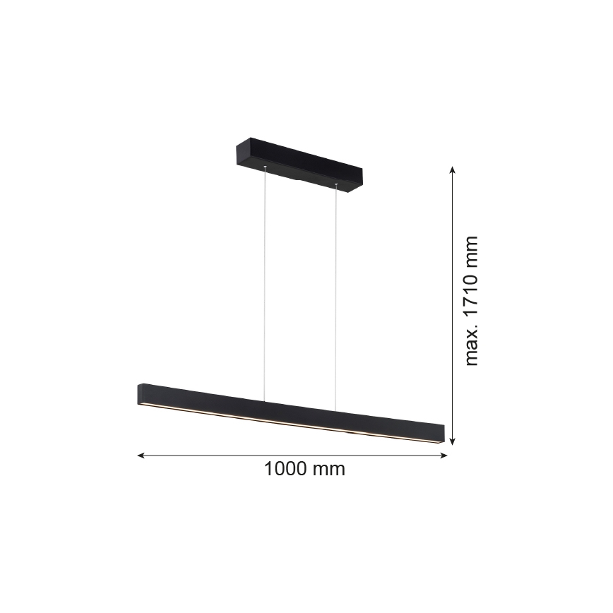 Argon 8303 - LED sietynas, kabinamas ant virvės BALANS LED/35W/230V 3000K juoda