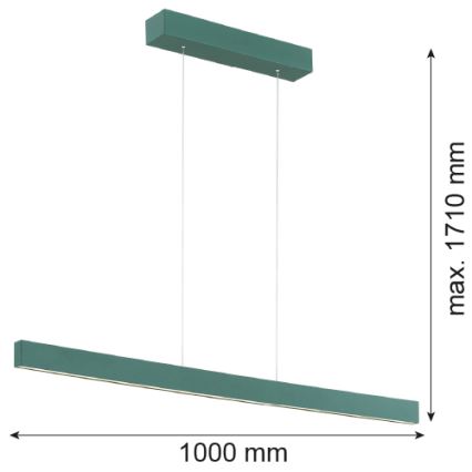 Argon 8305 - LED sietynas, kabinamas ant virvės BALANS LED/35W/230V 3000K žalia