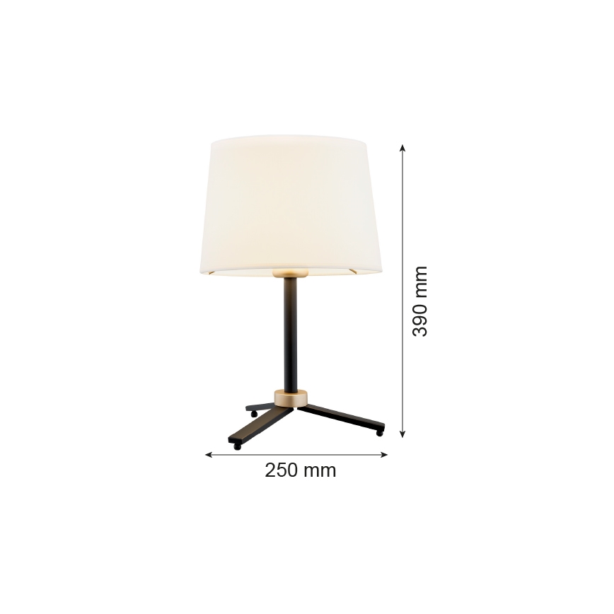Argon 8319 - Stalinis šviestuvas CAVALINO 1xE27/15W/230V 39 cm kreminė/juoda