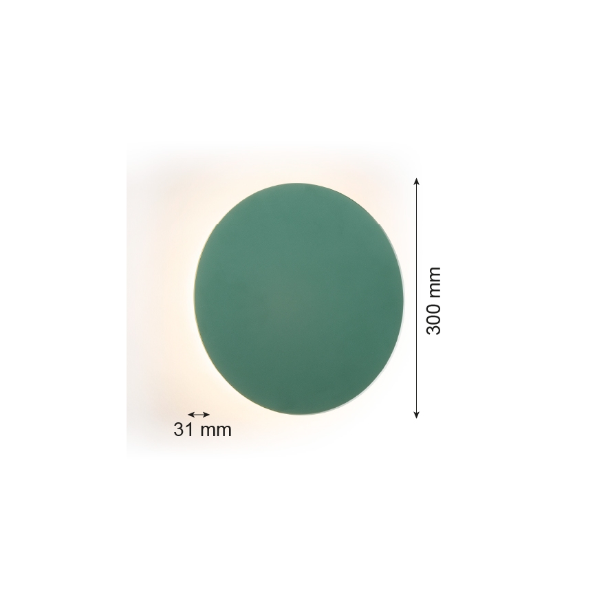 Argon 8325 - LED sieninis šviestuvas OREGON PLUS LED/6W/230V 3000K 30 cm žalia