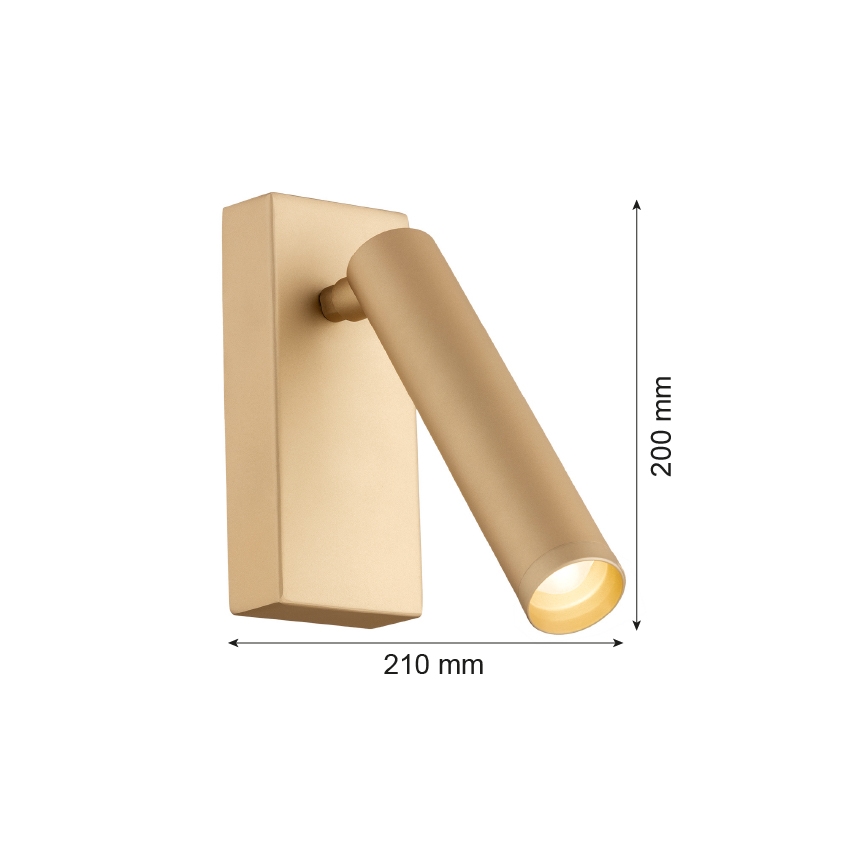 Argon 8326 – LED Sieninis akcentinis šviestuvas RIO LED/4,2W/230V 3000K auksas