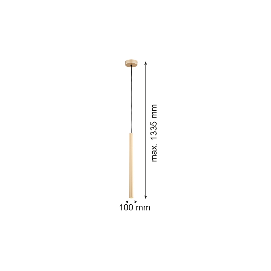 Argon 8327 - LED sietynas, kabinamas ant virvės RIO LED/4,2W/230V 3000K auksas