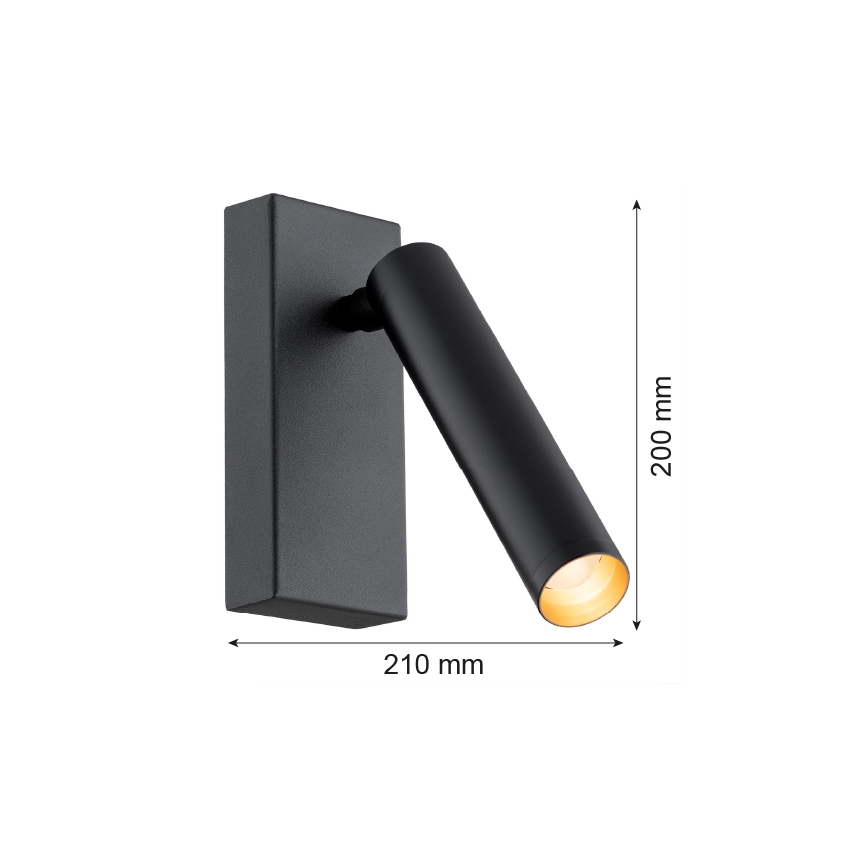 Argon 8328 - LED Sieninis akcentinis šviestuvas RIO LED/4,2W/230V 3000K juodas