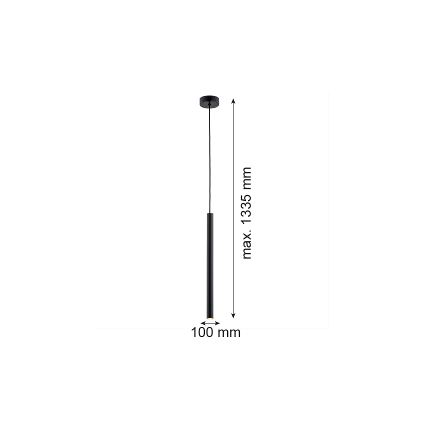 Argon 8329 - LED sietynas, kabinamas ant virvės RIO LED/4,2W/230V 3000K juoda