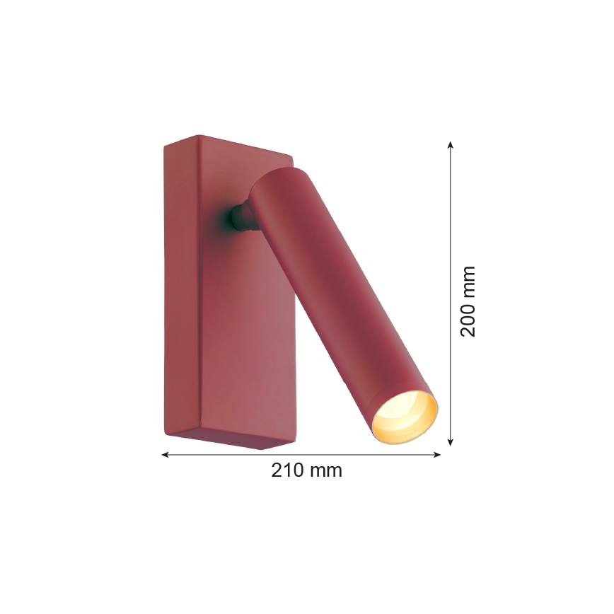 Argon 8330 – LED Sieninis akcentinis šviestuvas RIO LED/4,2W/230V 3000K raudonas