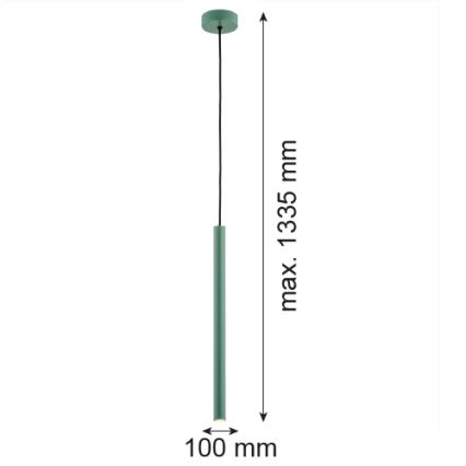 Argon 8333 - LED sietynas, kabinamas ant virvės RIO LED/4,2W/230V 3000K žalia