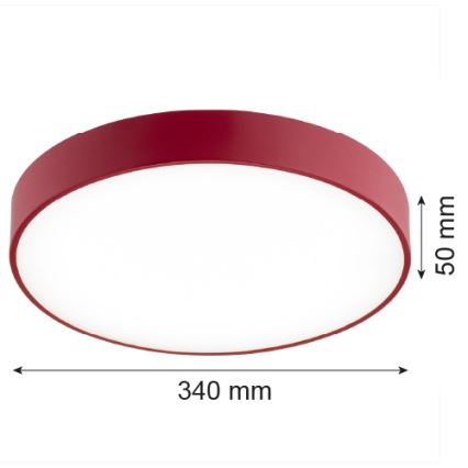 Argon 8334 - LED lubinis šviestuvas TIAMO LED/22W/230V 4000K raudona