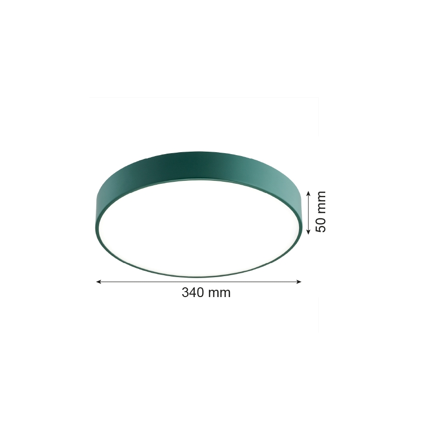 Argon 8335 - LED lubinis šviestuvas TIAMO LED/22W/230V 4000K žalia