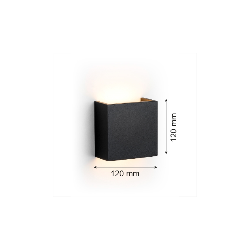 Argon 8359 - LED sieninis šviestuvas GENT LED/3,6W/230V 3000K juoda