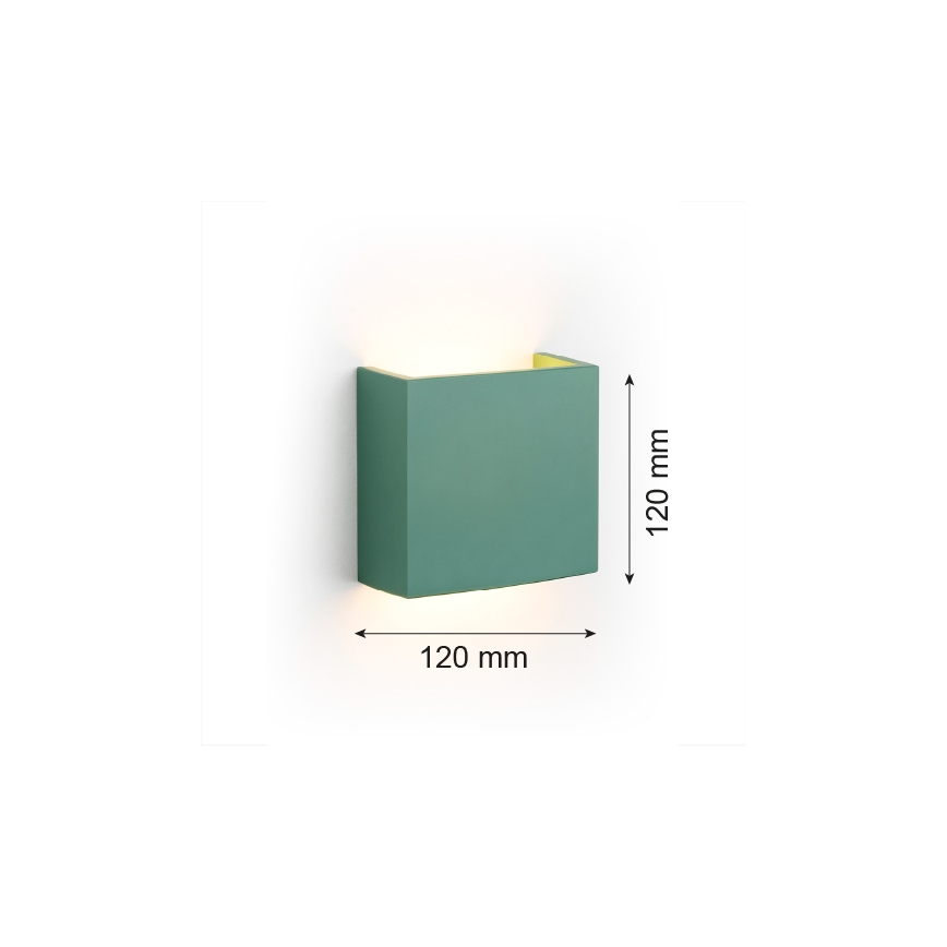 Argon 8362 - LED sieninis šviestuvas GENT LED/3,6W/230V 3000K žalia