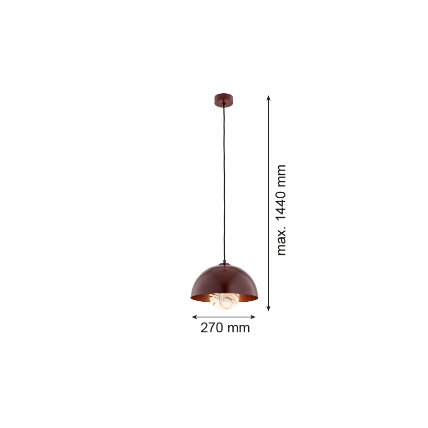 Argon 8444 - Pakabinamas sietynas PIAVA 1xE14/7W/230V alabasteris ruda