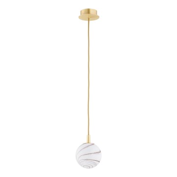 Argon 8450 - Pakabinamas sietynas ALMIROS 1xE14/7W/230V diametras 12 cm alabasteris auksas