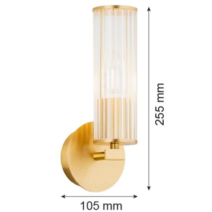 Argon 8497 - Sieninis šviestuvas HAMPTON 1xE14/7W/230V auksas