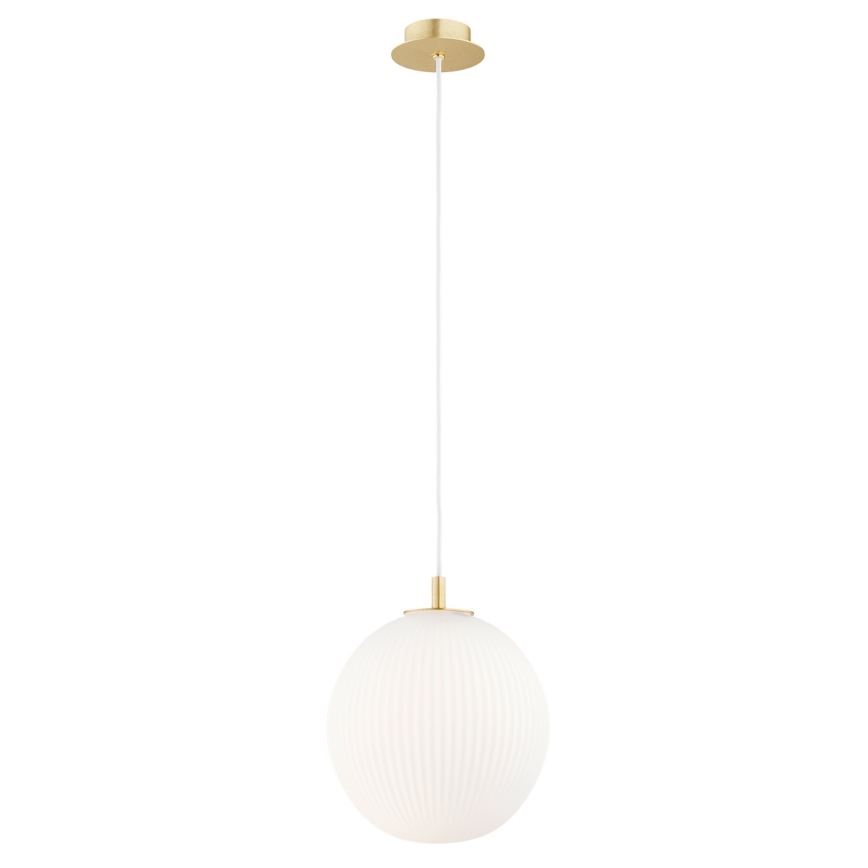 Argon 8507 - Pakabinamas sietynas PALOMA 1xE27/15W/230V diametras 25 cm auksas/balta