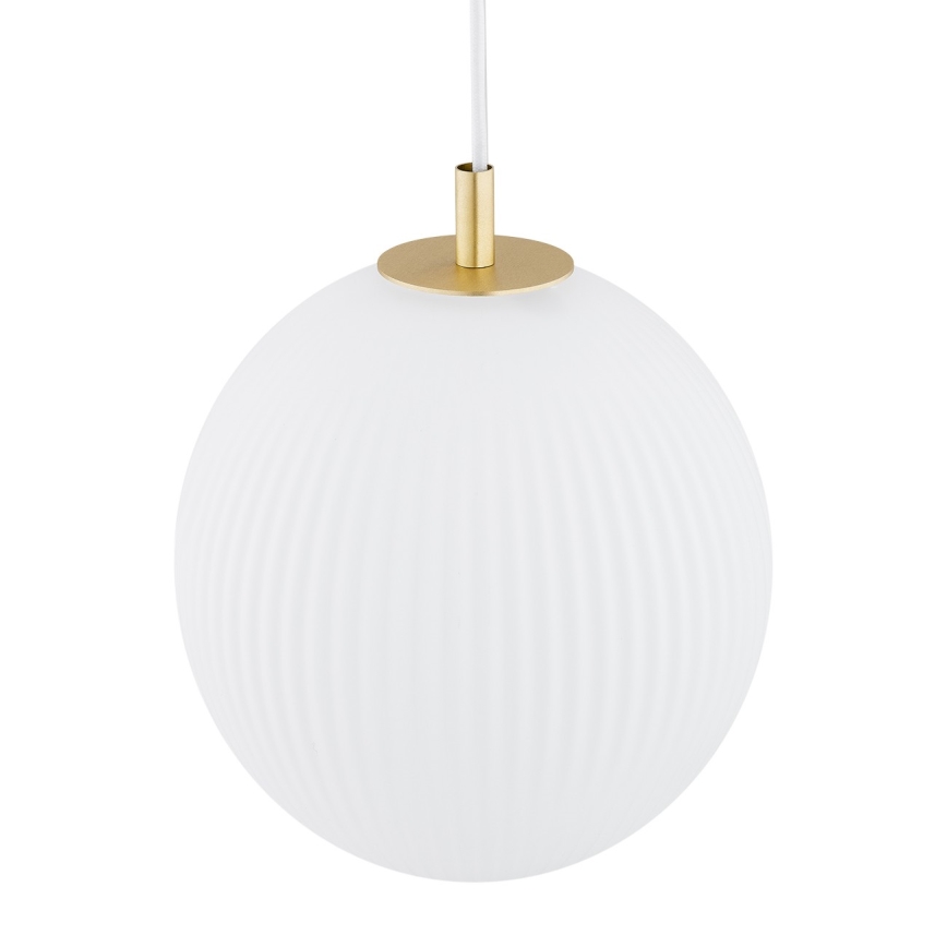 Argon 8507 - Pakabinamas sietynas PALOMA 1xE27/15W/230V diametras 25 cm auksas/balta