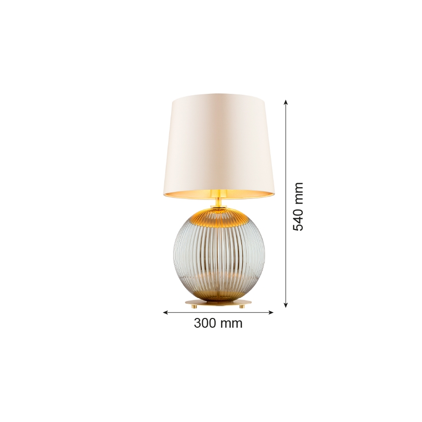 Argon 8530 - Stalinis šviestuvas HAMILTON 1xE27/15W/230V 54 cm kreminė/pilka