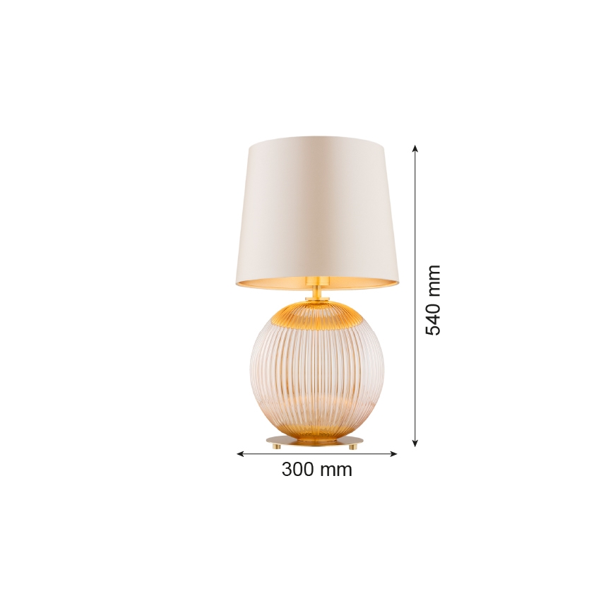 Argon 8535 - Stalinis šviestuvas HAMILTON 1xE27/15W/230V 54 cm kreminė/smėlio spalva