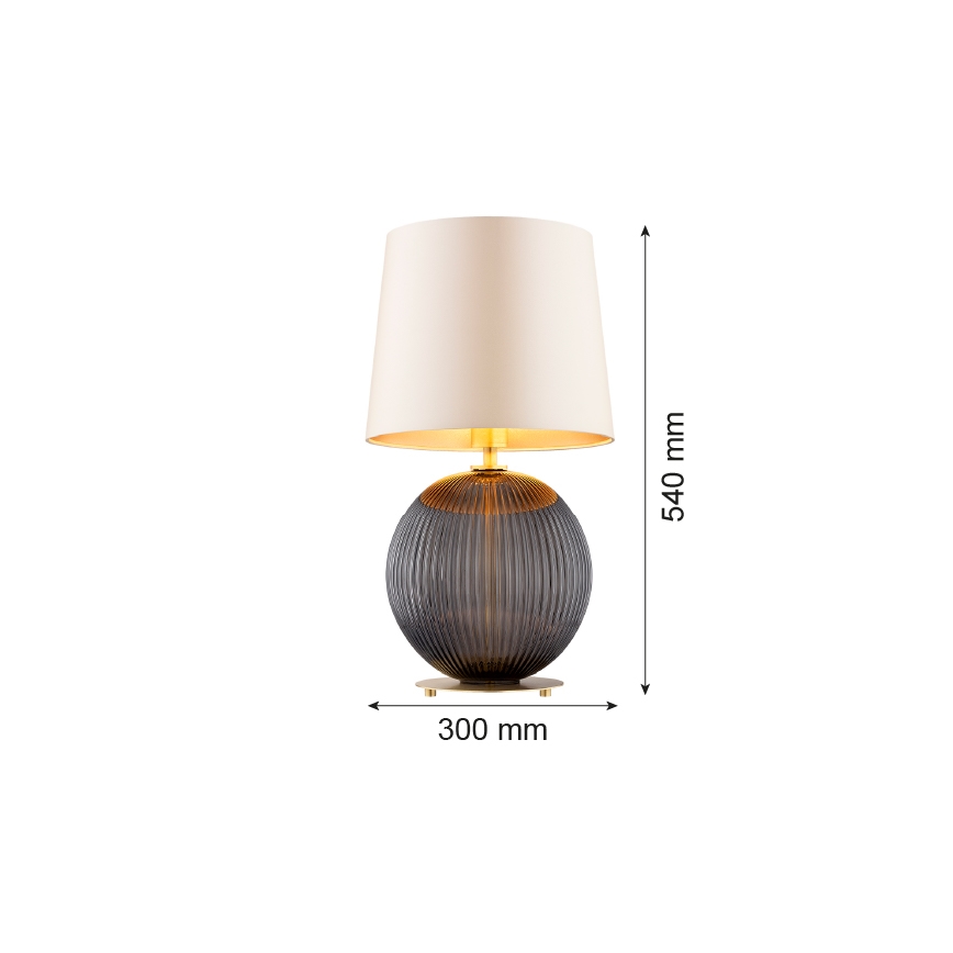 Argon 8538 - Stalinis šviestuvas HAMILTON 1xE27/15W/230V 54 cm kreminė/juoda