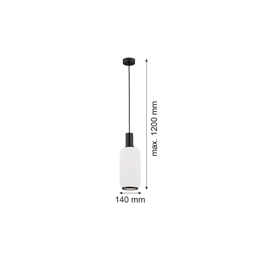 Argon 8563 - Pakabinamas sietynas SAGUNTO PLUS 1xE27/15W/230V diametras 14 cm juoda