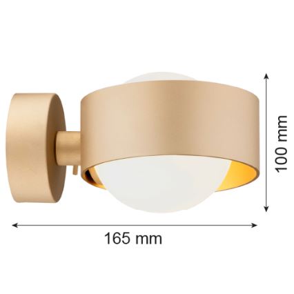 Argon 8567 - Sieninis vonios šviestuvas MASSIMO PLUS 1xG9/6W/230V IP44 auksas