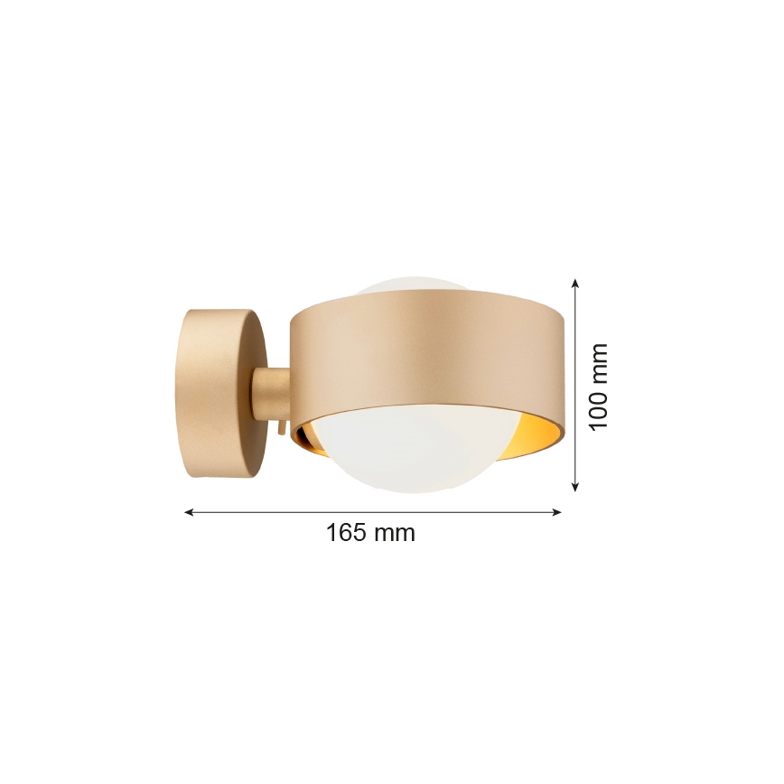 Argon 8567 - Sieninis vonios šviestuvas MASSIMO PLUS 1xG9/6W/230V IP44 auksas