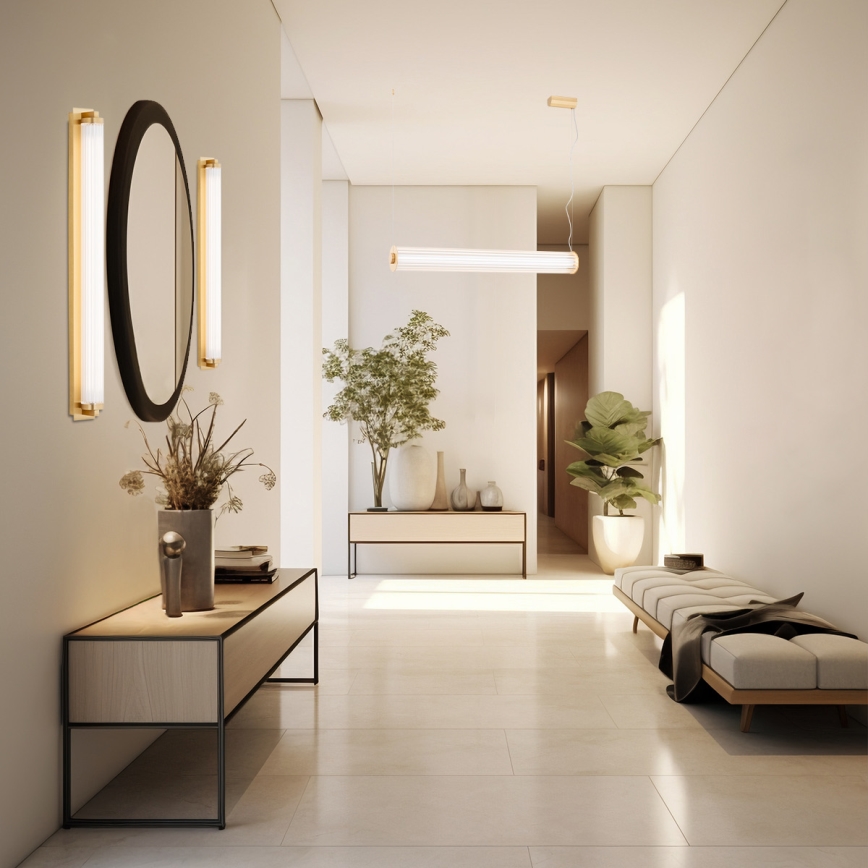 Argon 8622 - LED sieninis šviestuvas HAMPTON LED/34W/230V 3000K žalvaris