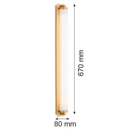 Argon 8622 - LED sieninis šviestuvas HAMPTON LED/34W/230V 3000K žalvaris
