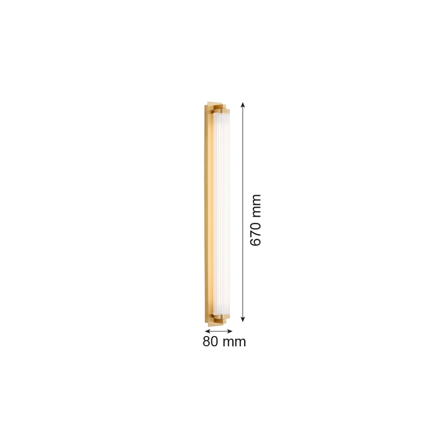 Argon 8622 - LED sieninis šviestuvas HAMPTON LED/34W/230V 3000K žalvaris