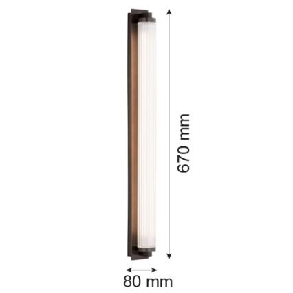 Argon 8623 - LED sieninis šviestuvas HAMPTON LED/34W/230V 3000K juoda