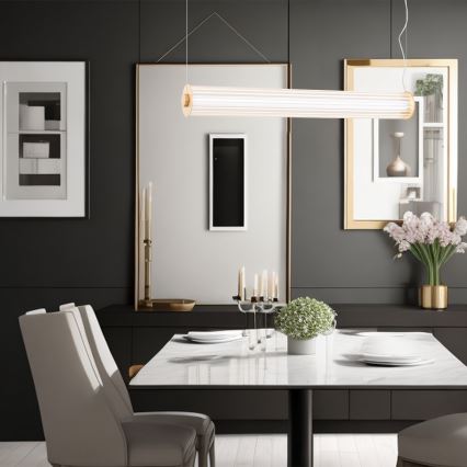 Argon 8624 - LED Pakabinamas sietynas HAMPTON LED/90W/230V 3000K 120 cm žalvaris
